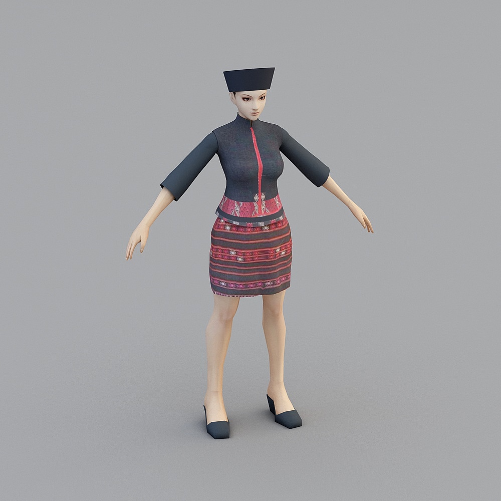 Female decimal ethnic model