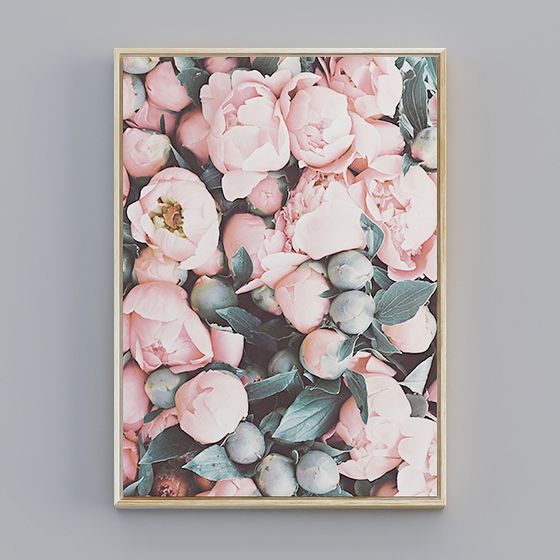 Elegant Low-Poly Pink Peony 3D Model for Design Projects