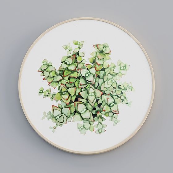 Round Plant 3D Model for Nature-Inspired Designs