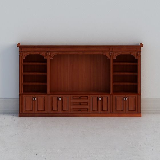 Vintage Bookshelf 3D model - Timeless Charm