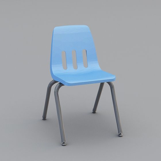 Stylish School Chair 3D model for Modern Spaces