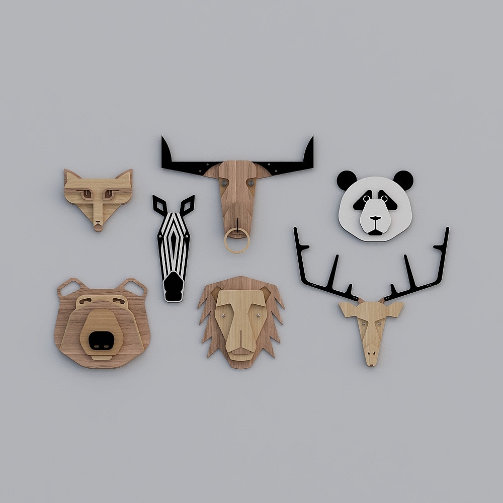 Modern cartoon animals wall hangings
