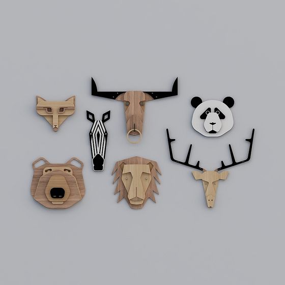 Low-Poly Animal Head 3D Models for Nature-Inspired Designs