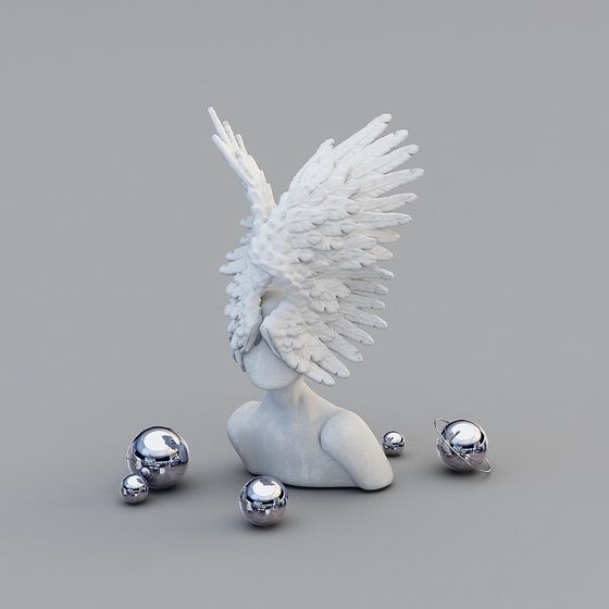 Winged Muse 3D model