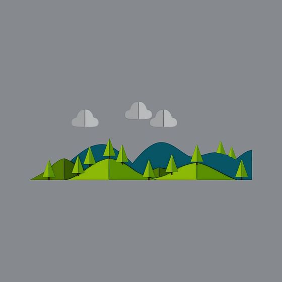 Serene Mountain Cloudscape Low-Poly 3D model