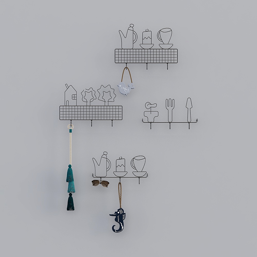 Modern metal clothes hanging rack-01