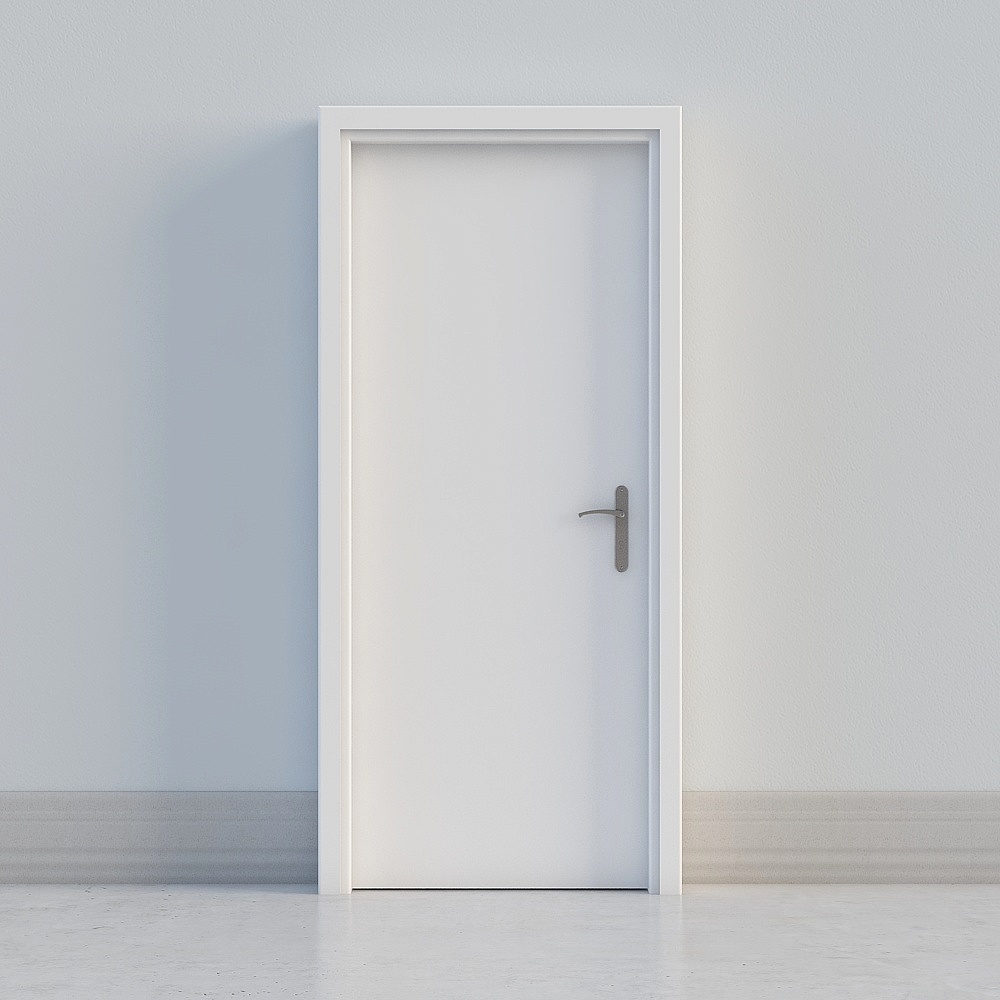 Porte blanche minimaliste