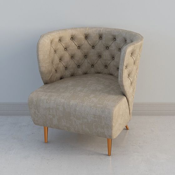 Elegant 3D Sofa Chair Model for Modern Interiors
