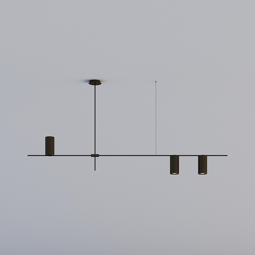 3D lights are all FP- Nordic Postmodern Restaurant Bar Chandelier-D1207-3-Black