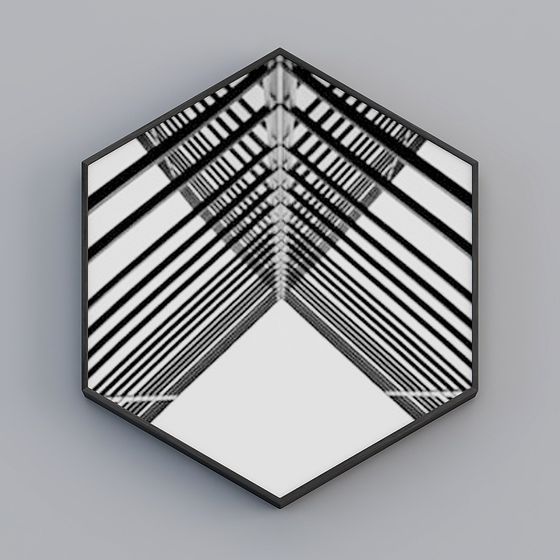 Hexagonal Illusion 3D model - Low Poly High Detail