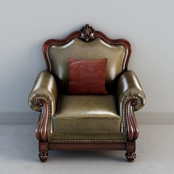 Vintage Modern Classic Leather Chair 3D model