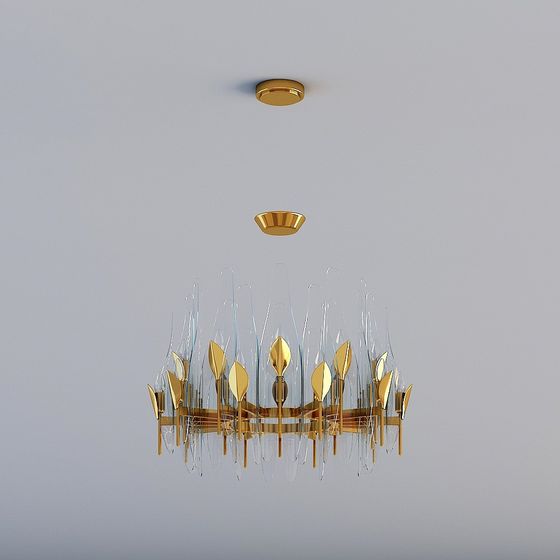 Stylish 3D Chandelier Model for Contemporary Spaces