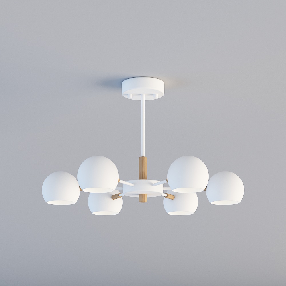 3D lights are all TY-Nordic Modern Minimalist Restaurant Bedroom Iron Macalon Chandelier-88058-6-White