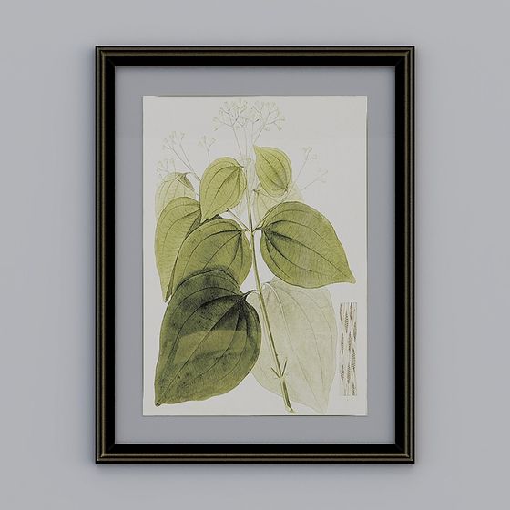 Botanical Specimen Wall Art 3D Model