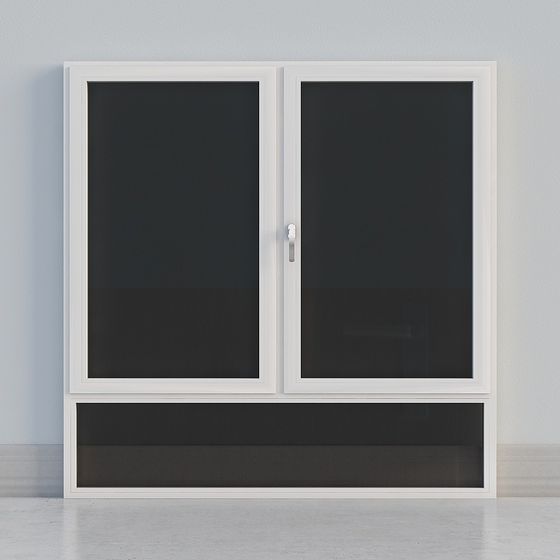 Stylish Double-Hung Window 3D model for Contemporary Spaces