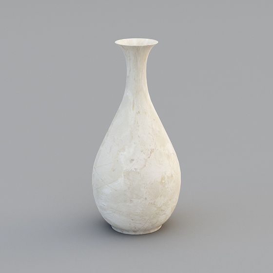 Elegant Marble Vase 3D model for Unique Interiors