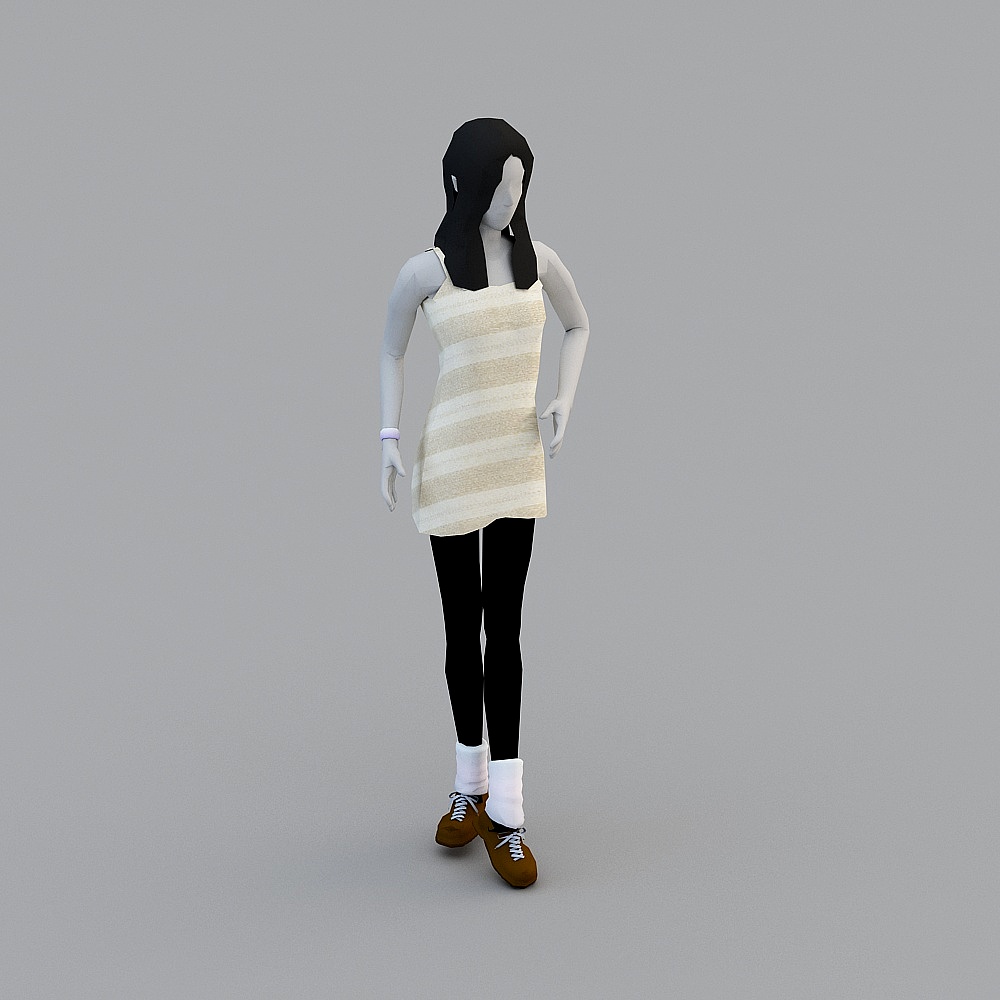 Urban Night Walker 3D Model