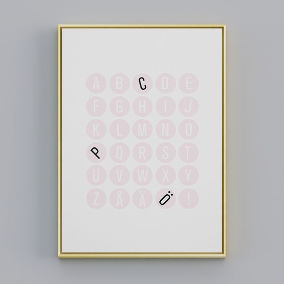 Alphabet Art 3D model - Creative Design