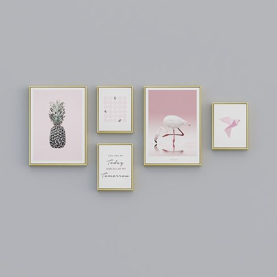 Elegant Wall Art Gallery 3D model