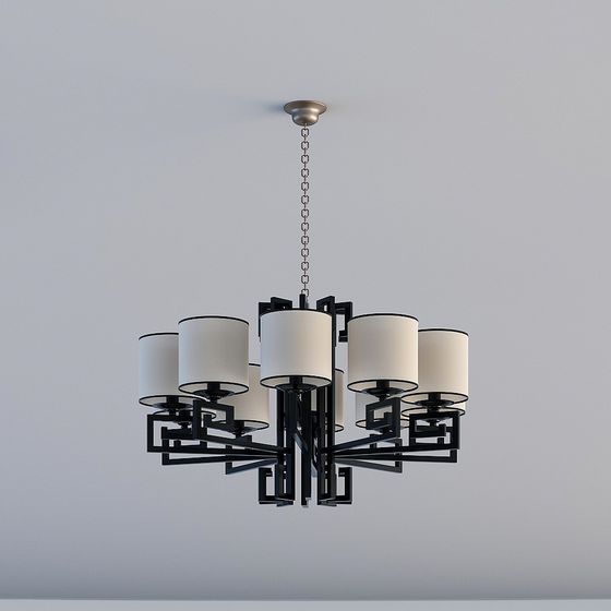 Art Deco Chandelier 3D model