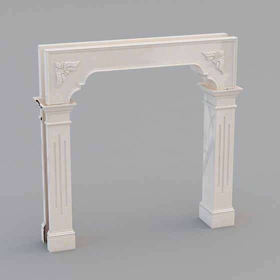Classic Marble Arch 3D model for Elegant Spaces