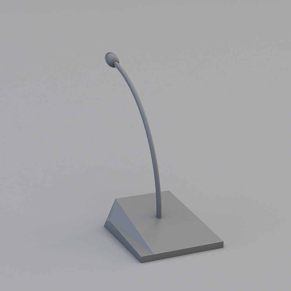 Curved Arm Lamp 3D model