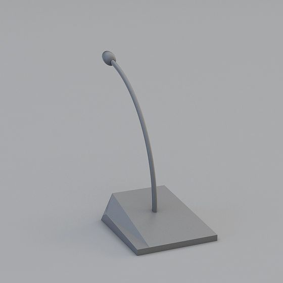 Curved Arm Lamp 3D model