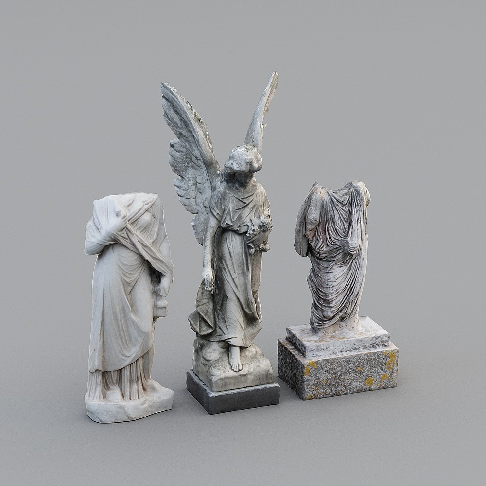 Mourners Series 3D Model - Greek Sculpture