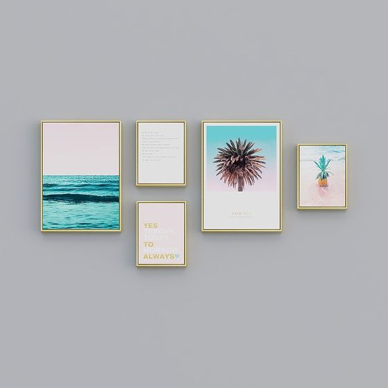 Tropical Gallery 3D Model Wall Decor for Summer Vibes
