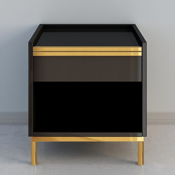 Urban Luxury Nightstand 3D model for Modern Interiors