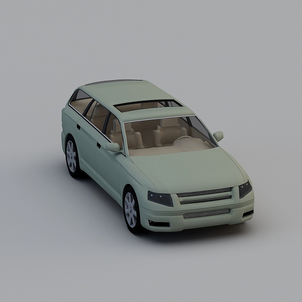 Unique Low-Poly 3D Car Model Design