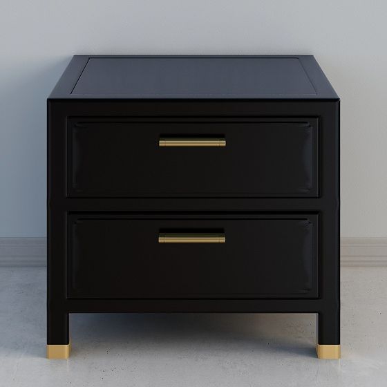 Elegant Low-Poly Nightstand 3D model