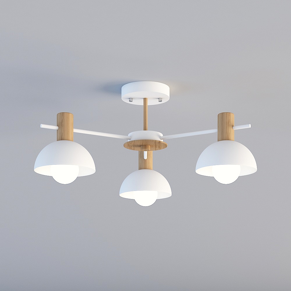 3D lights are all TY-Nordic Modern Minimalist Restaurant Bedroom Iron Macaron Chandelier-88036-3-White