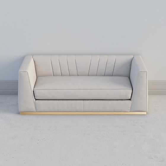 Modern Minimalist Low-Polygon Sofa 3D Model
