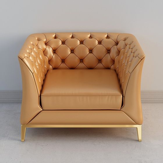 Vintage Luxury Sofa 3D model for Creative Spaces