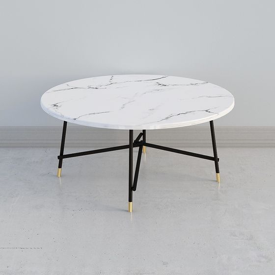 Modern Low-Poly Round Table 3D model Design