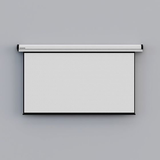 Modern Electric Projection Screen 3D model