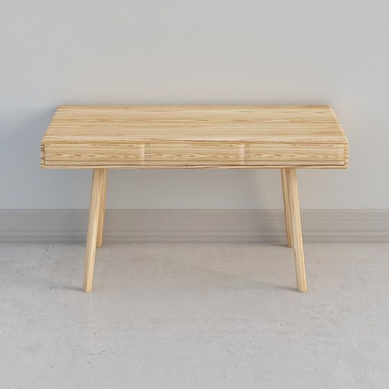 Elegant Wooden Side Table 3D model