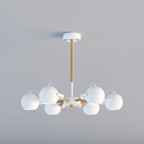 3D светильники TY-Скандинавский современный минимализм ресторан спальня железная Макалон люстра-88029-6-Белый