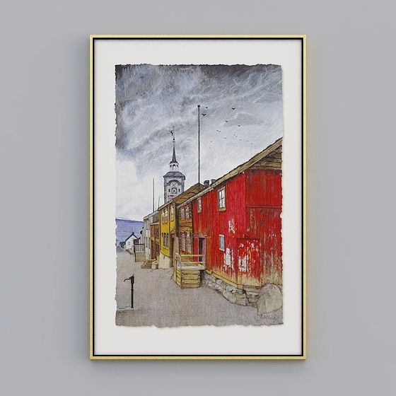 Cozy Nordic Village 3D model