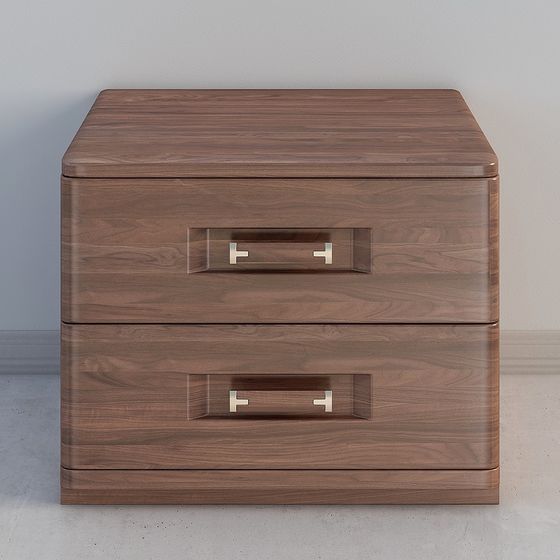 Stylish Low-Poly Nightstand 3D model for Modern Interiors