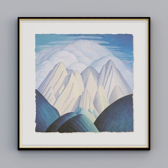 Snowy Mountain Peak 3D model for Creative Projects