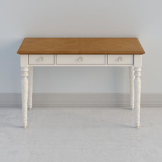 Elegant Vintage Desk 3D model for Modern Interiors