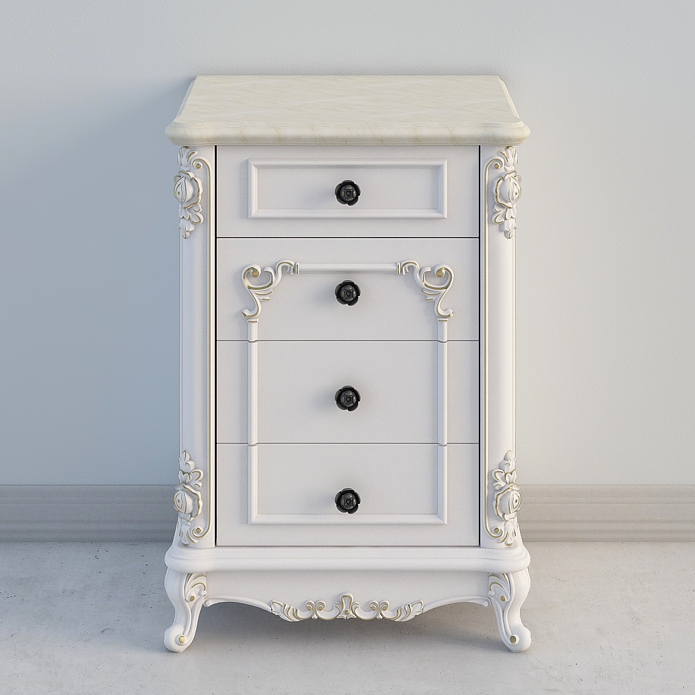 709 Tủ bốn xô màu trắng ngọc trai