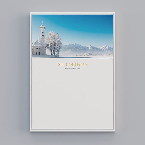 St. Koloman Church Winter 3D Model