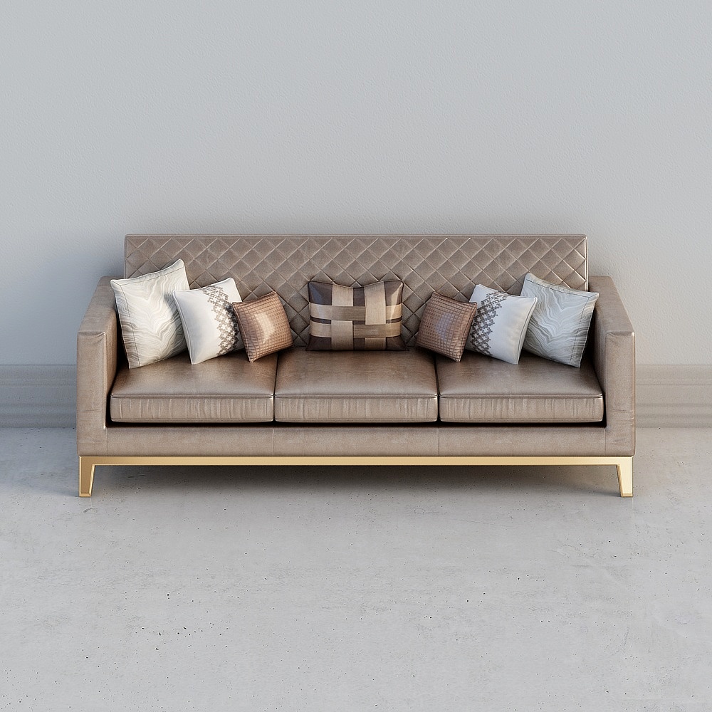 Sofà di Lusso Leggero Multi-Persone per Soggiorno Mash-Up 01