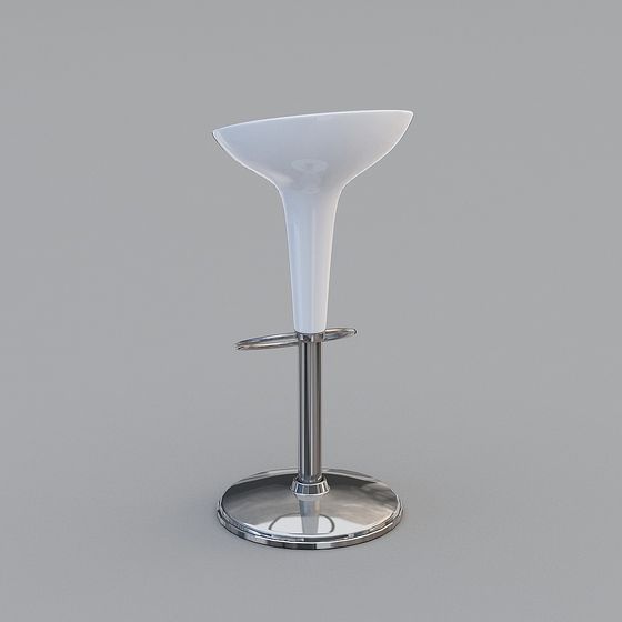Sleek Modern Bar Stool 3D model