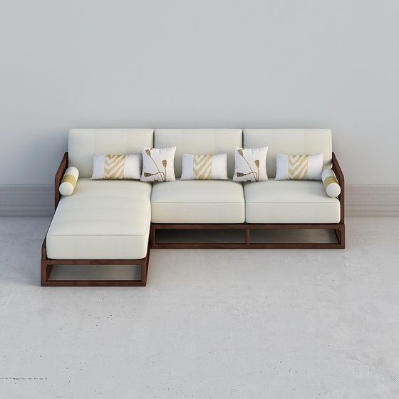 Urban Comfort Low-Poly Sofa 3D model