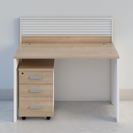 Office Desk with Storage 3D model