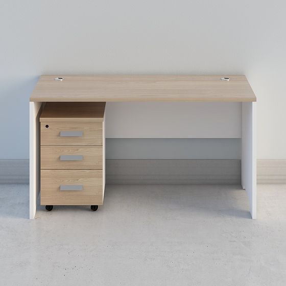 Modern Low-Poly Office Desk 3D model
